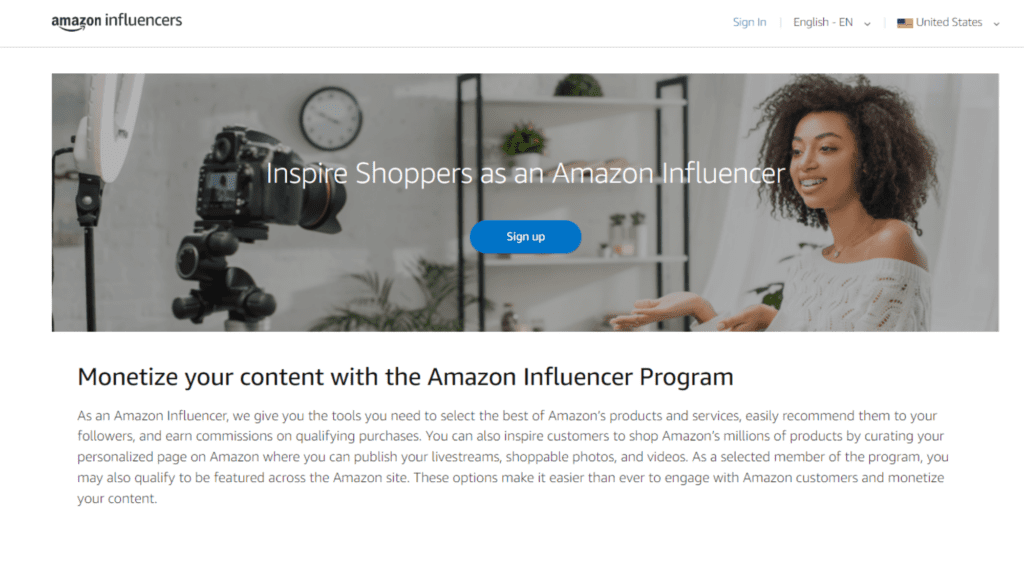 Amazon Influencers Program
